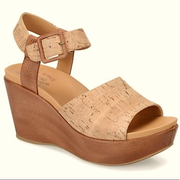 Kork-Ease Womens Keirn Ankle Strap Sandals Brown Platform Buckle Leather size 9M - Picture 1 of 10